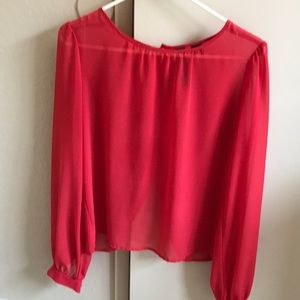 Long sleeve button in back blouse